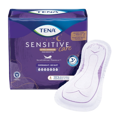 Bladder Control Pad TENA® Sensitive Care Extra Coverage 16 Inch Length Heavy Absorbency Super Absorbent Core One Size Fits Most
