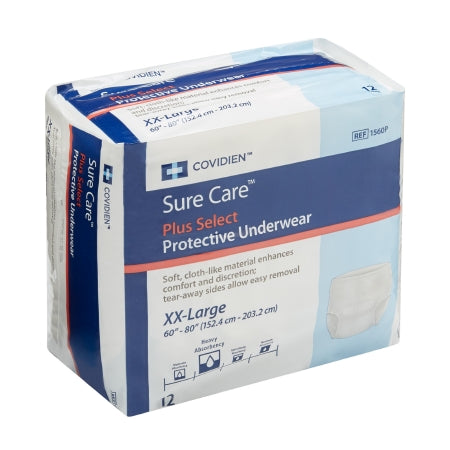 Unisex Adult Absorbent Underwear Sure Care™ Pull On with Tear Away Seams 2X-Large Disposable Heavy Absorbency