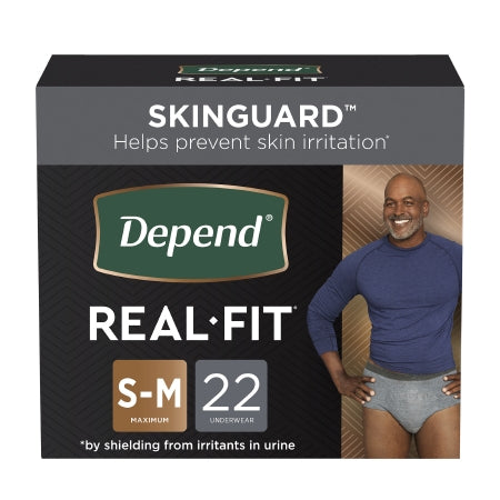 Male Adult Absorbent Underwear Depend® Real Fit® Waistband Style Small / Medium Disposable Heavy Absorbency