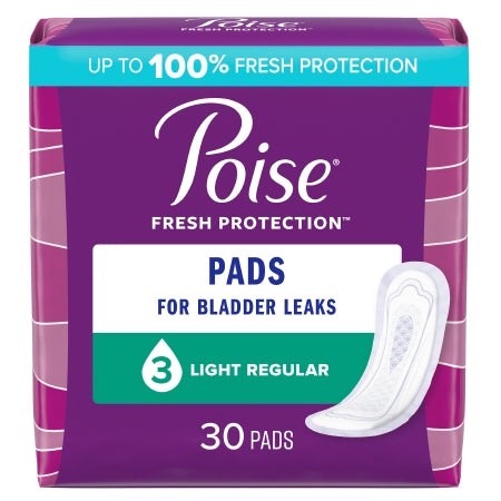 Bladder Control Pad Poise® Fresh Protection 9.33 Inch Length Light Absorbency Polymer Core One Size Fits Most