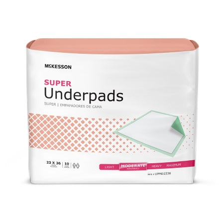 Disposable Underpad McKesson Super 23 X 36 Inch Fluff / Polymer Moderate Absorbency