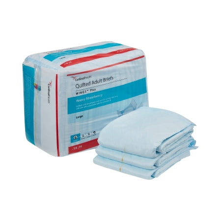 Unisex Adult Incontinence Brief Wings™ Large Disposable Heavy Absorbency