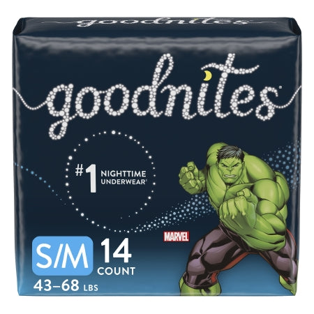 Male Youth Absorbent Underwear GoodNites® Pull On with Tear Away Seams Small / Medium Disposable Heavy Absorbency