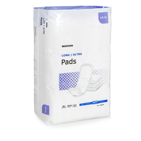 Bladder Control Pad McKesson Ultra 14 Inch Length Heavy Absorbency Polymer Core One Size Fits Most