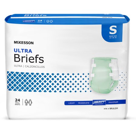 Unisex Adult Incontinence Brief McKesson Ultra Small Disposable Heavy Absorbency