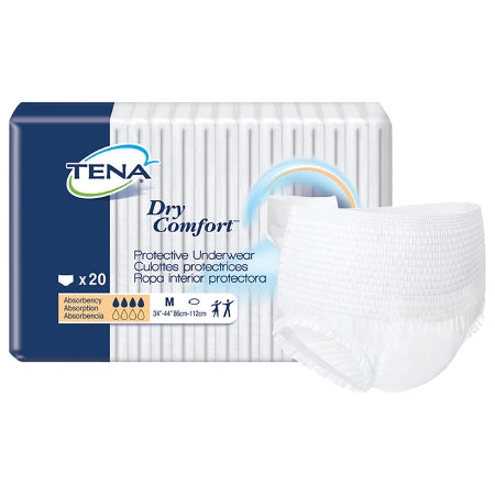 Unisex Adult Absorbent Underwear TENA® Dry Comfort™ Pull On with Tear Away Seams Medium Disposable Moderate Absorbency