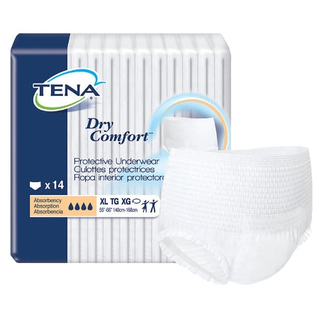 Unisex Adult Absorbent Underwear TENA® Dry Comfort™ Pull On with Tear Away Seams X-Large Disposable Moderate Absorbency