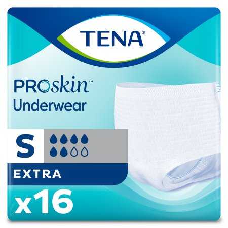 Unisex Adult Absorbent Underwear TENA® ProSkin™ Extra Protective Pull On with Tear Away Seams Small Disposable Moderate Absorbency