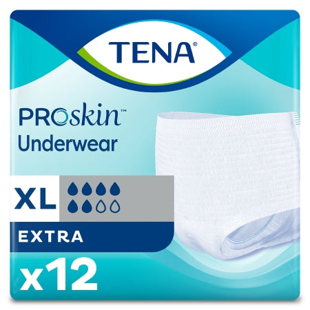 Unisex Adult Absorbent Underwear TENA® ProSkin™ Extra Protective Pull On with Tear Away Seams X-Large Disposable Moderate Absorbency