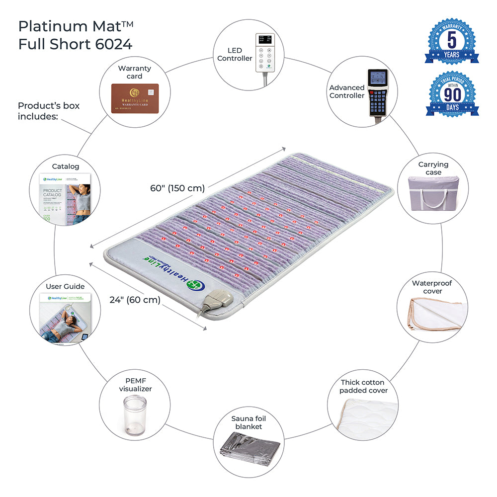 Platinum Mat Full Short 6024 with 30 Photon LED and advanced PEMF