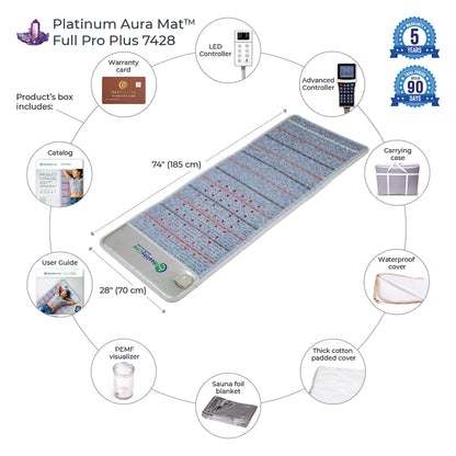 Platinum Aura Mat Full Pro PLUS 7428 Firm - Photon Advanced PEMF InfraMat Pro®
