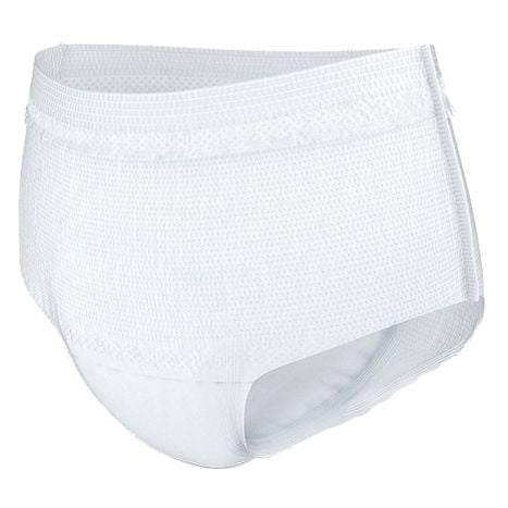 The McKesson TENA® Women™ Super Plus Large pull-on underwear offers a snug fit with elastic waistband and leg openings, designed for heavy bladder leakage protection.