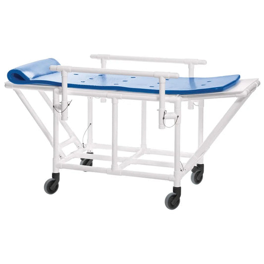 Direct Supply Manual Shower Bed, Fold Down Deck, 300lb Weight Capacity
