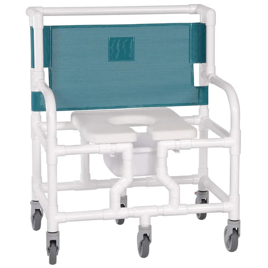 Direct Supply Premium Bariatric Shower Chair with Commode, 700lb Weight Capacity